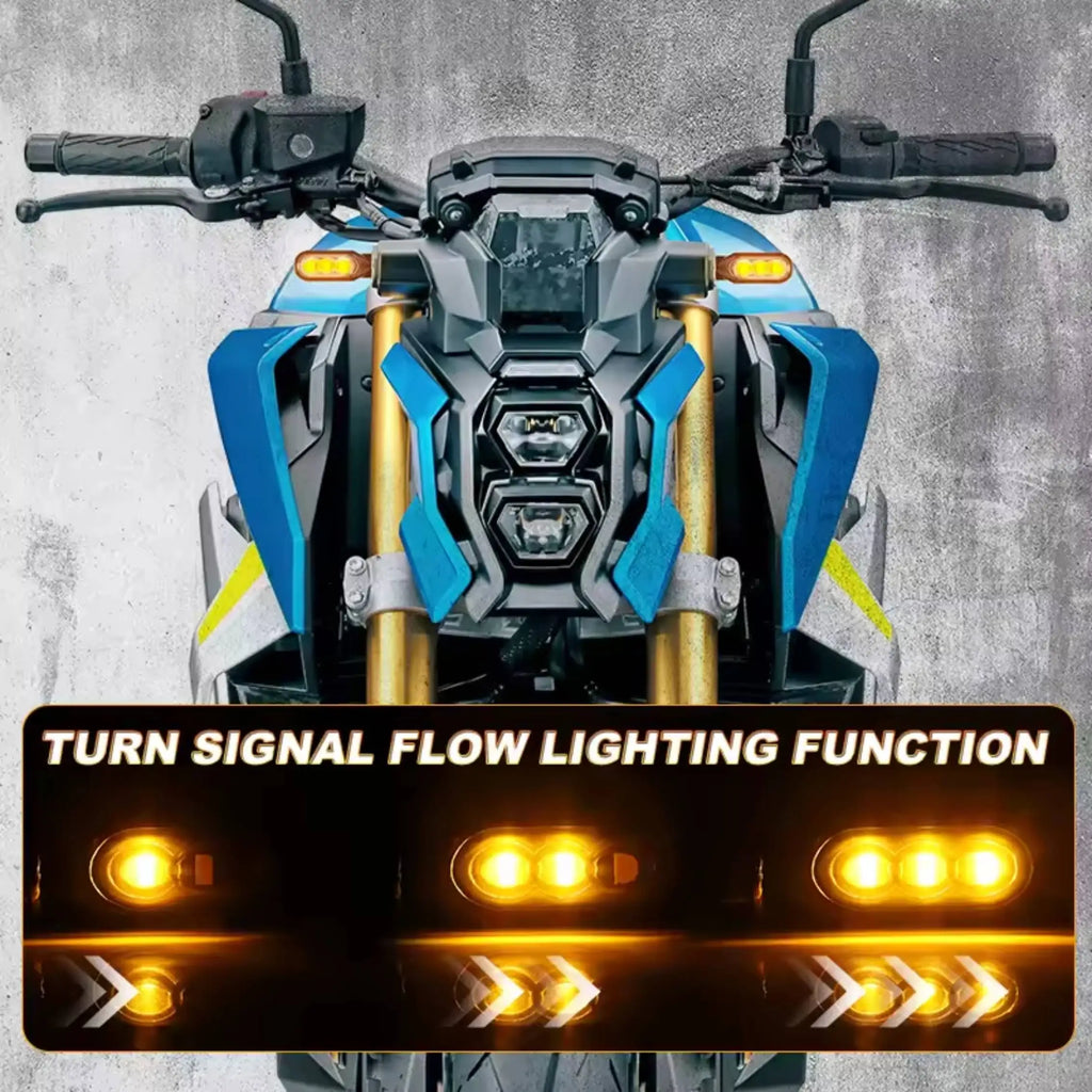 2/4Pcs Motorcycle 3LED 12VTurn Signals Directional Indicators Amber Flashing Light Blinker Motorcycle Turn Signal Lamp