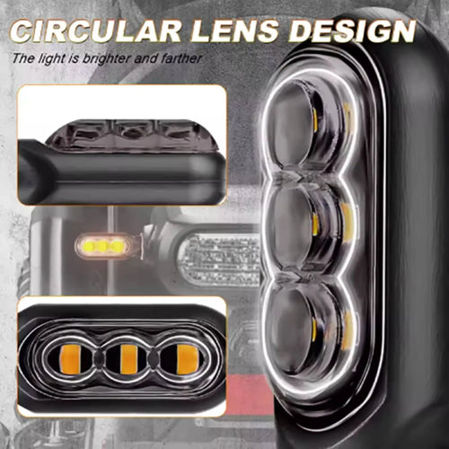 2/4Pcs Motorcycle 3LED 12VTurn Signals Directional Indicators Amber Flashing Light Blinker Motorcycle Turn Signal Lamp